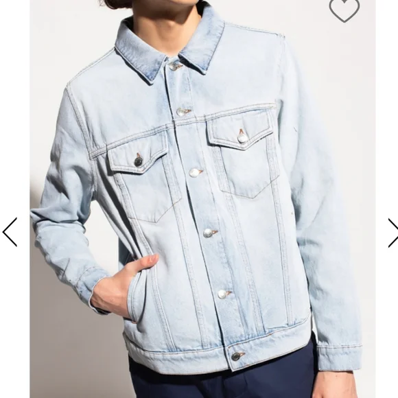 Primark Distressed Blue Denim Jean Jacket Size Large - Picture 2 of 8